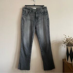 MOUSSY VINTAGE Grey High Waist Straigh Leg Kick Flare Jeans
